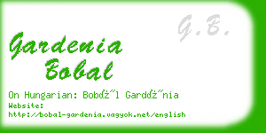 gardenia bobal business card
